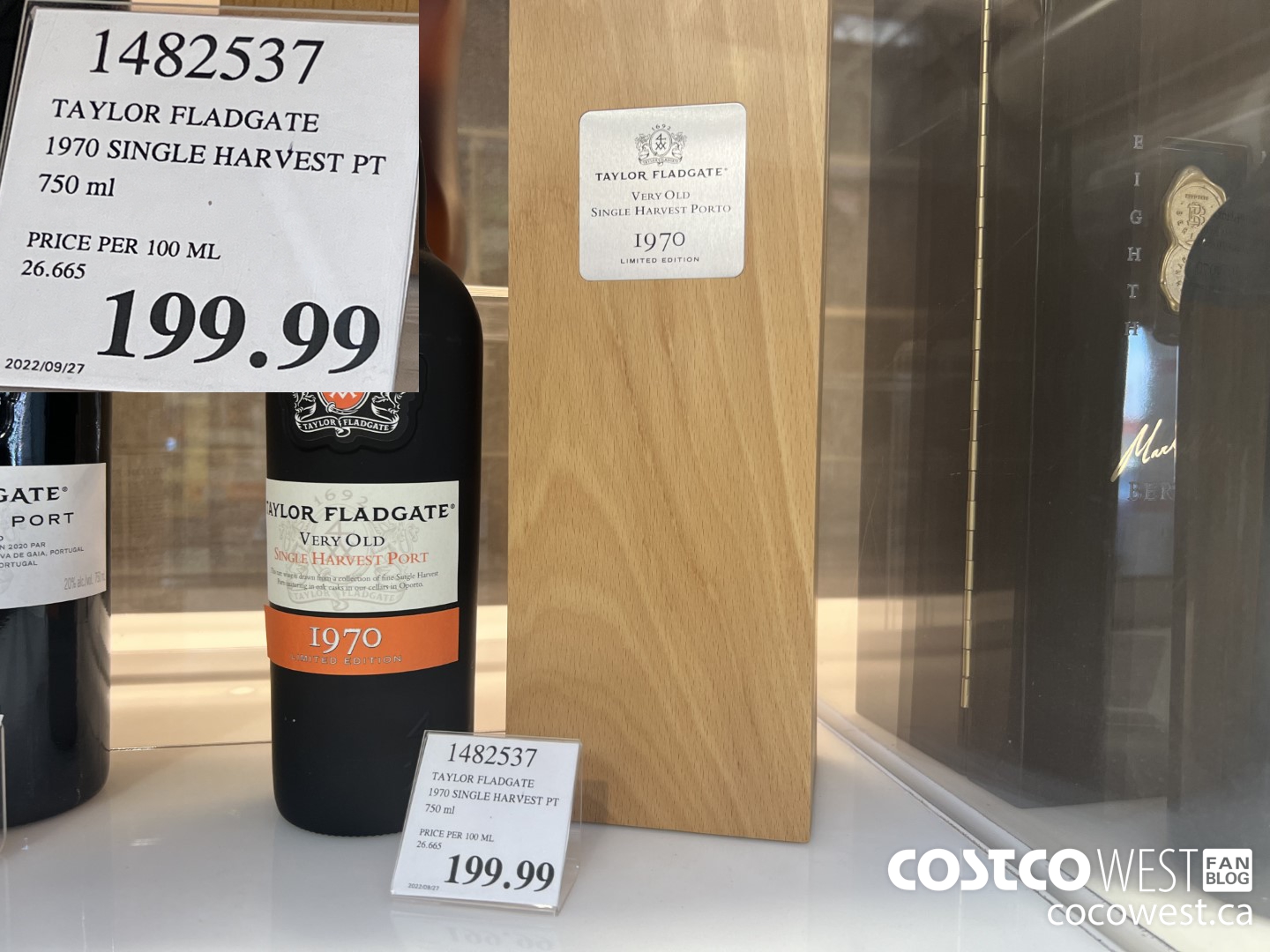 1482537 TAYLOR FLADGATE 1970 SINGLE HARVEST PT 750 ML $199.99