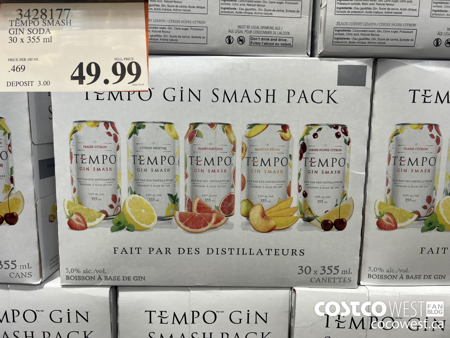 3428177 TEMPO SMASH GIN SODA 30 X 355 ML $49.99
