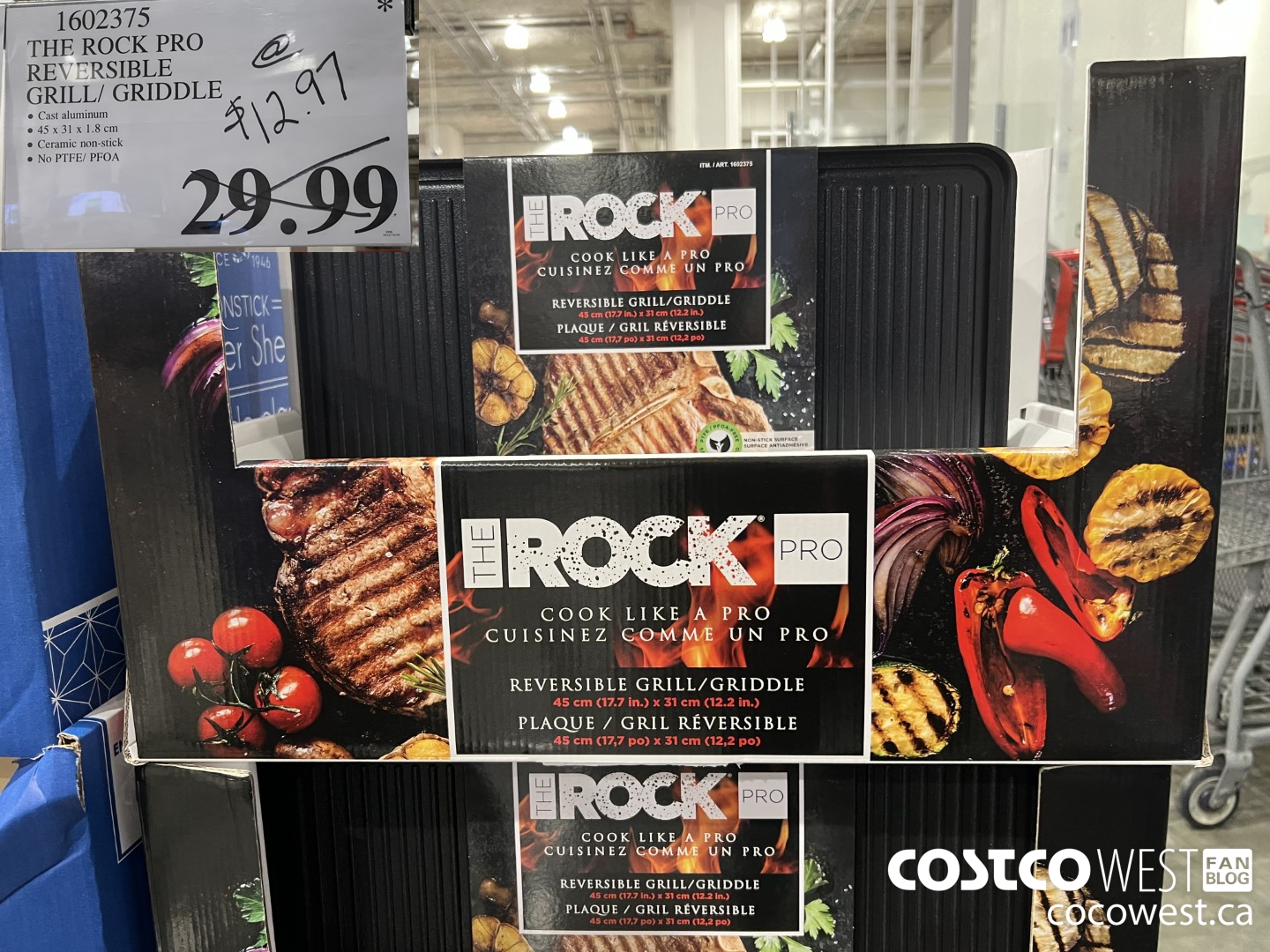 1602375 THE ROCK PRO REVERSIBLE GRILL/ GRIDDLE $12.97