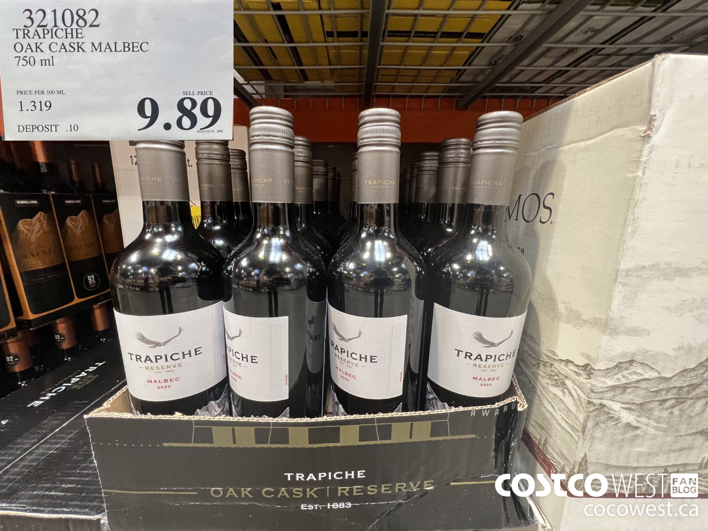 321082 TRAPICHE OAK CASK MALBEC 750 ML $9.89