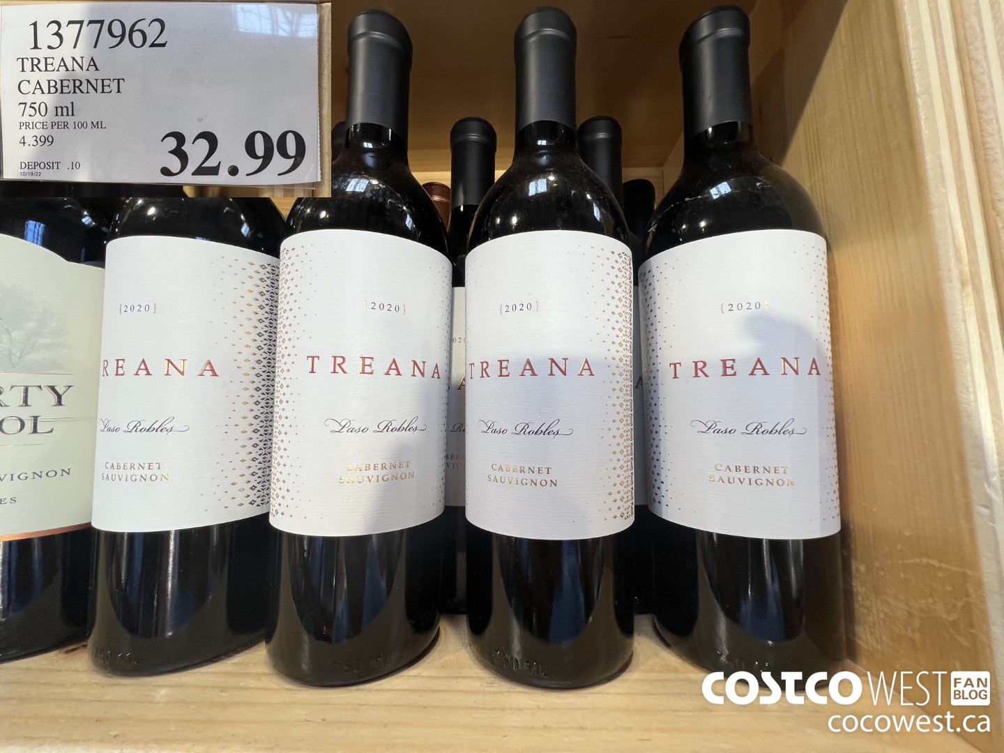 1377962 TREANA CABERNET 750 ML $32.99