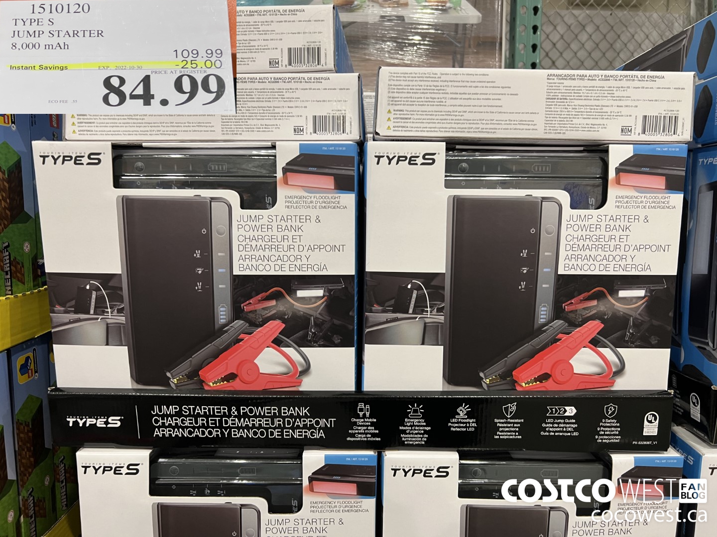 1510120 TYPE S JUMP STARTER 8,000 MAH ($25.00 INSTANT SAVINGS EXPIRES ON 2022-10-30) $84.99