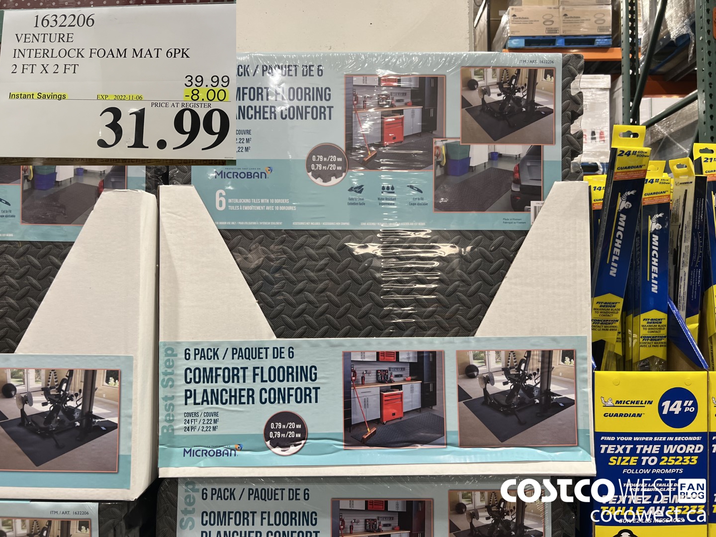 1632206 VENTURE INTERLOCK FOAM MAT 6PK 2 FT X 2 FT ($8.00 INSTANT SAVINGS EXPIRES ON 2022-11-06) $31.99