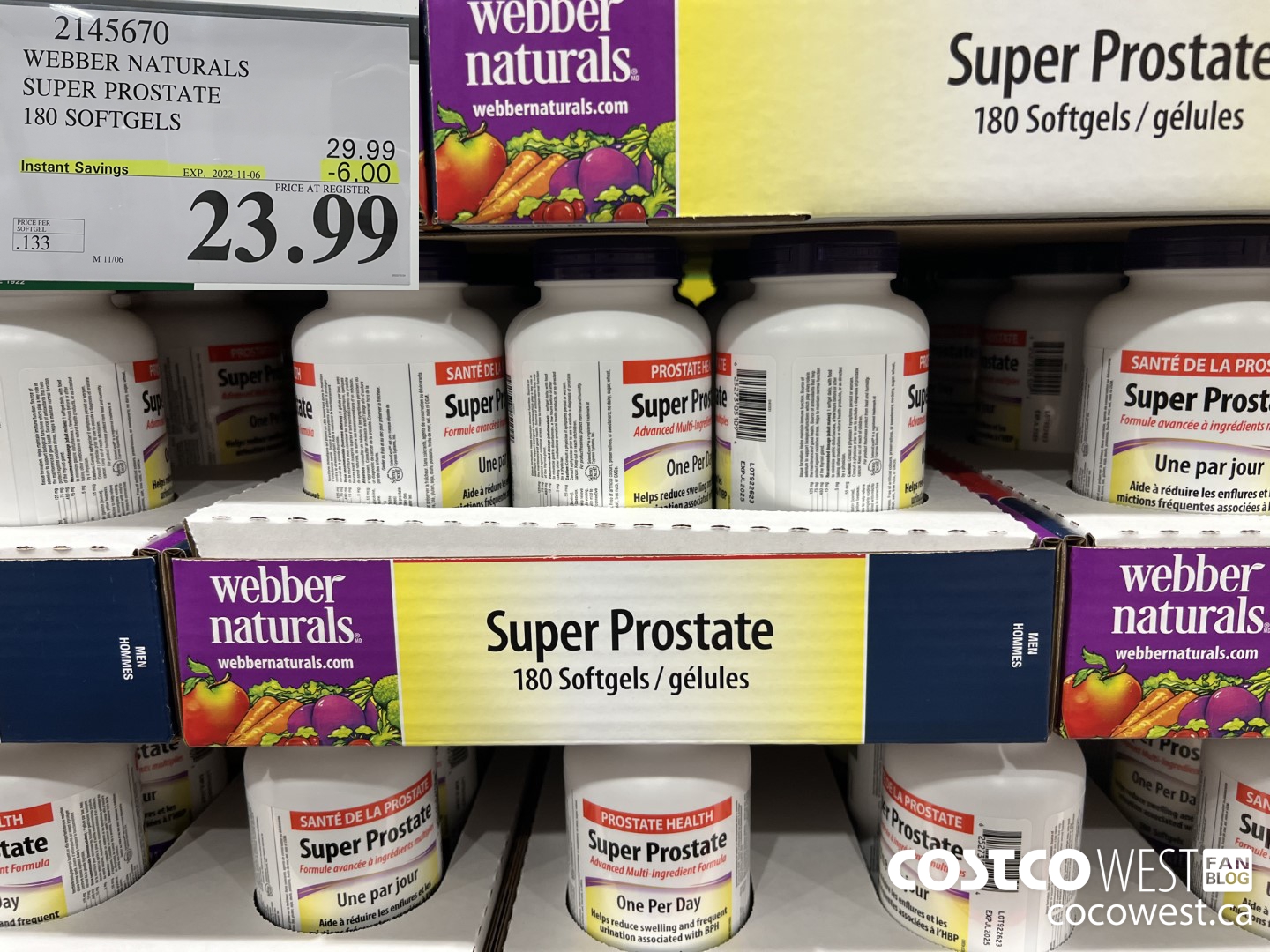 2145670 WEBBER NATURALS SUPER PROSTATE 180 SOFTGELS ($6.00 INSTANT SAVINGS EXPIRES ON 2022-11-06) $23.99