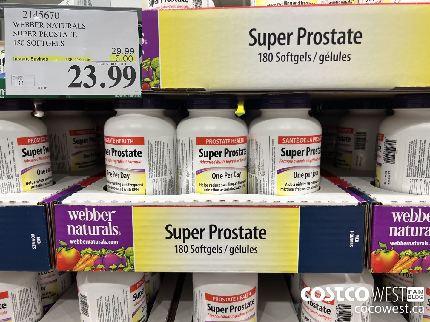 2145670 WEBBER NATURALS SUPER PROSTATE 180 SOFTGELS ($6.00 INSTANT SAVINGS EXPIRES ON 2022-11-06) $23.99