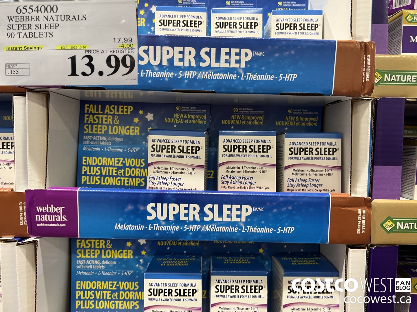 6554000 WEBBER NATURALS SUPER SLEEP 90 TABLETS ($4.00 INSTANT SAVINGS EXPIRES ON 2022-10-30) $13.99