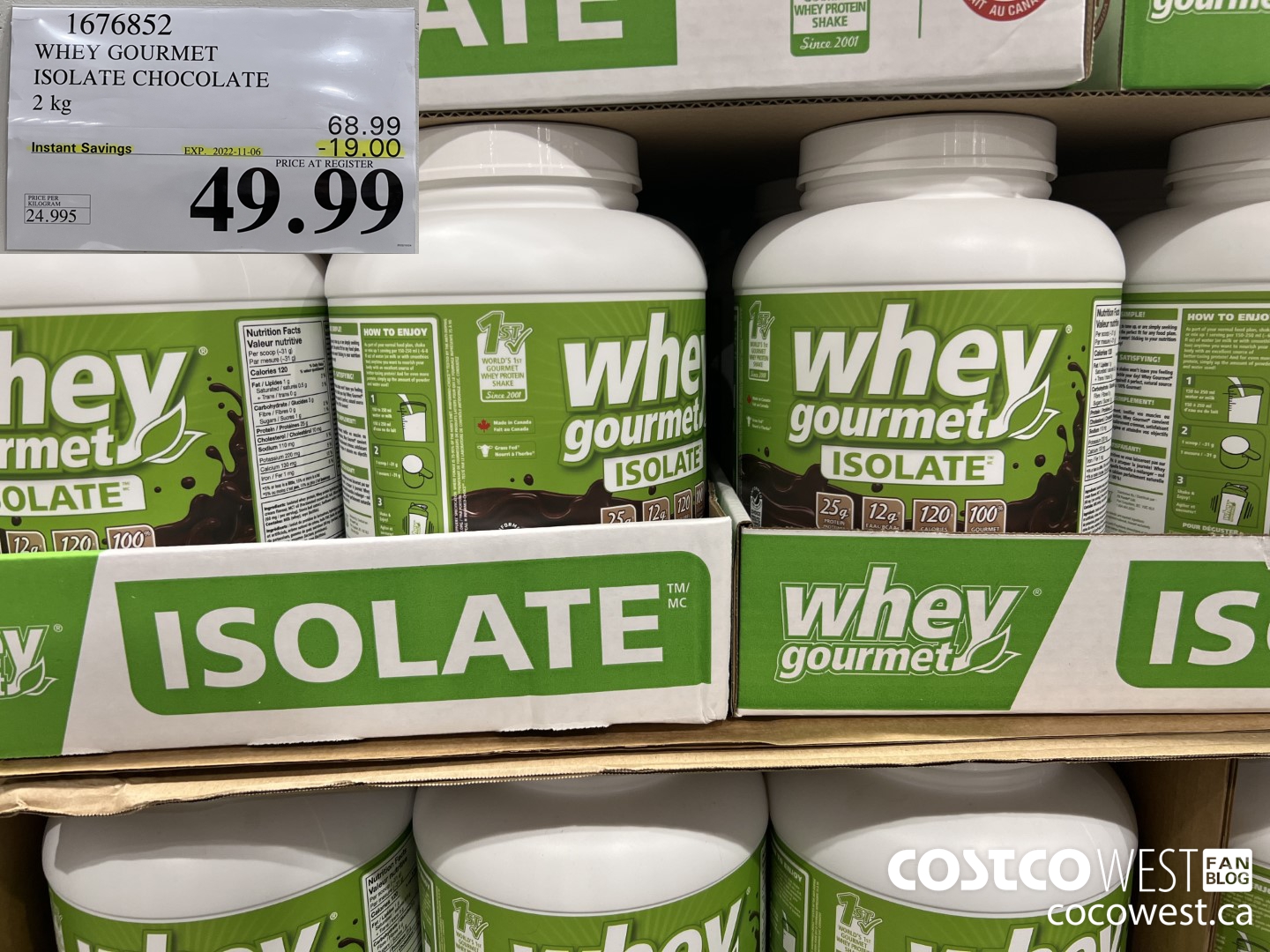 1676852 WHEY GOURMET ISOLATE CHOCOLATE 2 KG ($19.00 INSTANT SAVINGS EXPIRES ON 2022-11-06) $49.99