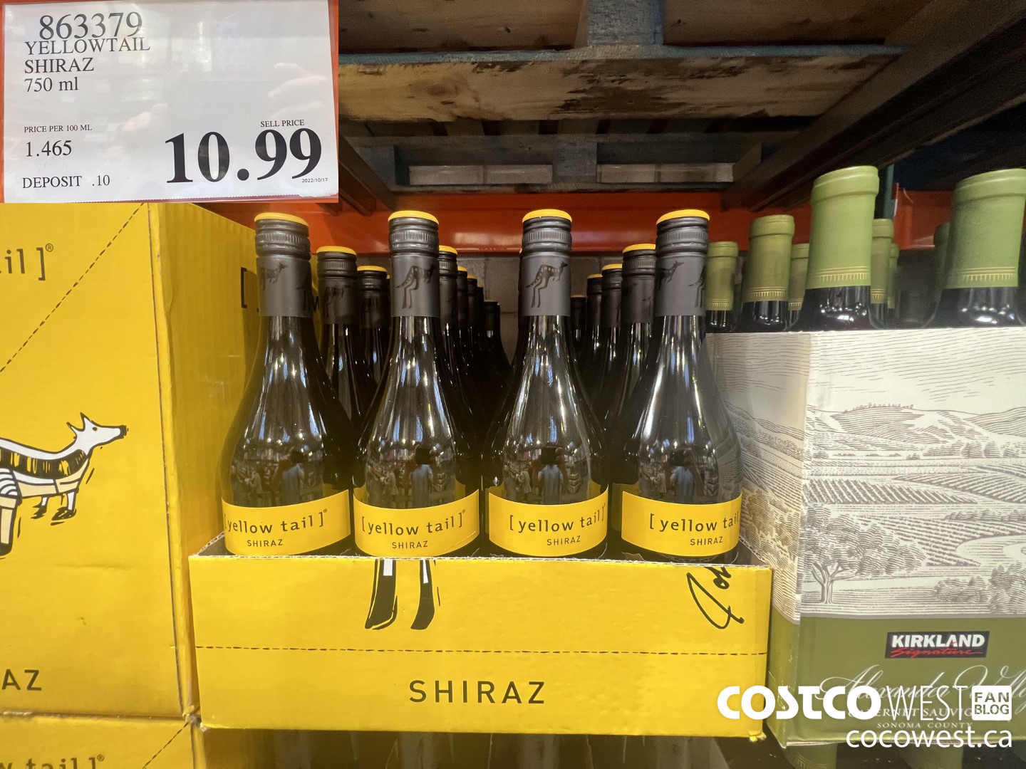 863379 YELLOWTAIL SHIRAZ 750 ML $10.99