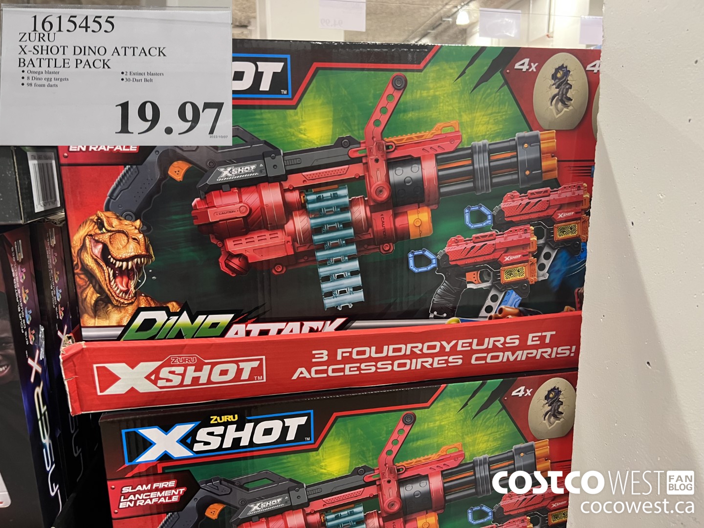 1615455 ZURU X-SHOT DINO ATTACK BATTLE PACK $19.97
