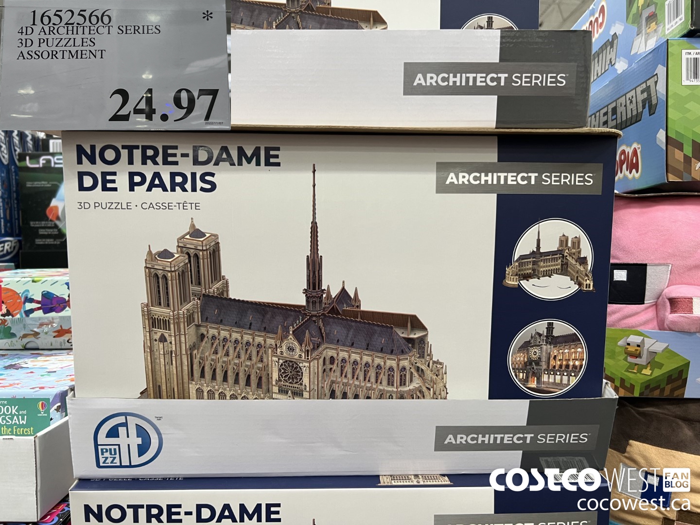 1652566 4D ARCHITECT SERIES 3D PUZZLES ASSORTMENT $24.97