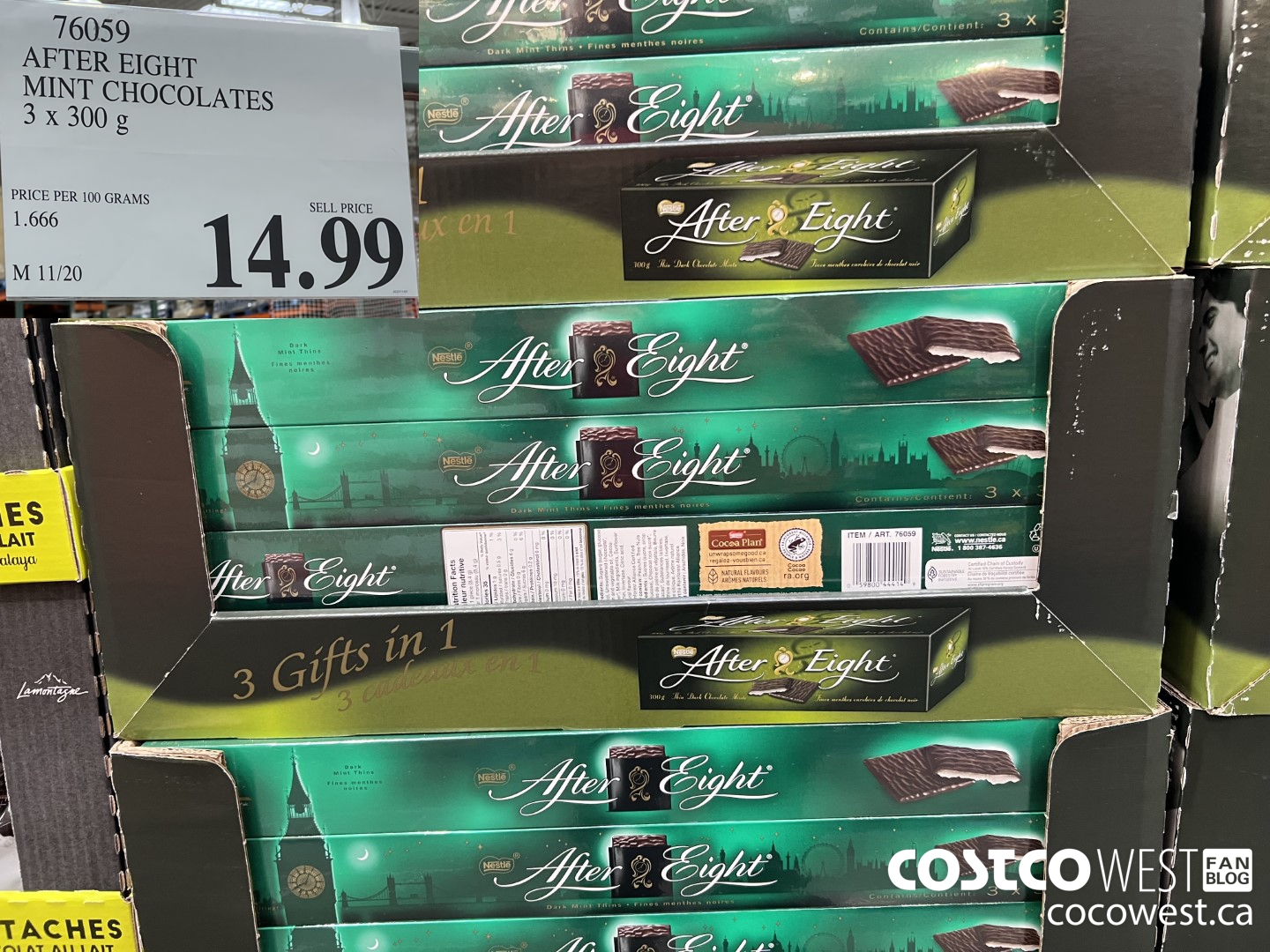 76059 AFTER EIGHT MINT CHOCOLATES 3 X 300 G $14.99