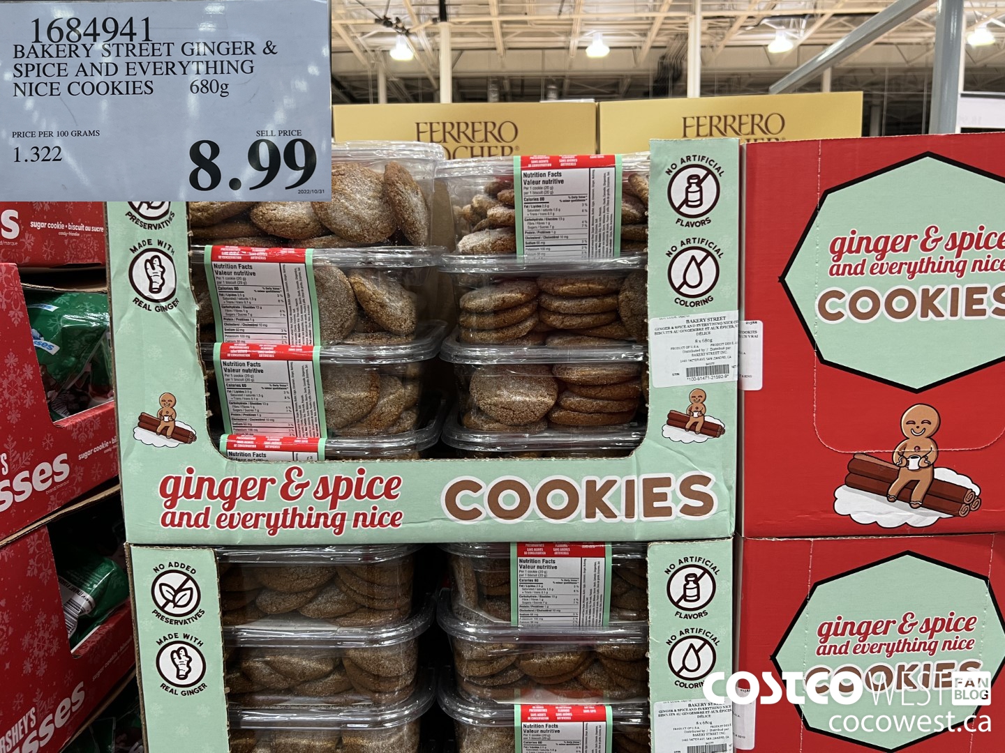 1684941 BAKERY STREET GINGER & SPICE AND EVERYTHING NICE COOKIES 680G $8.99