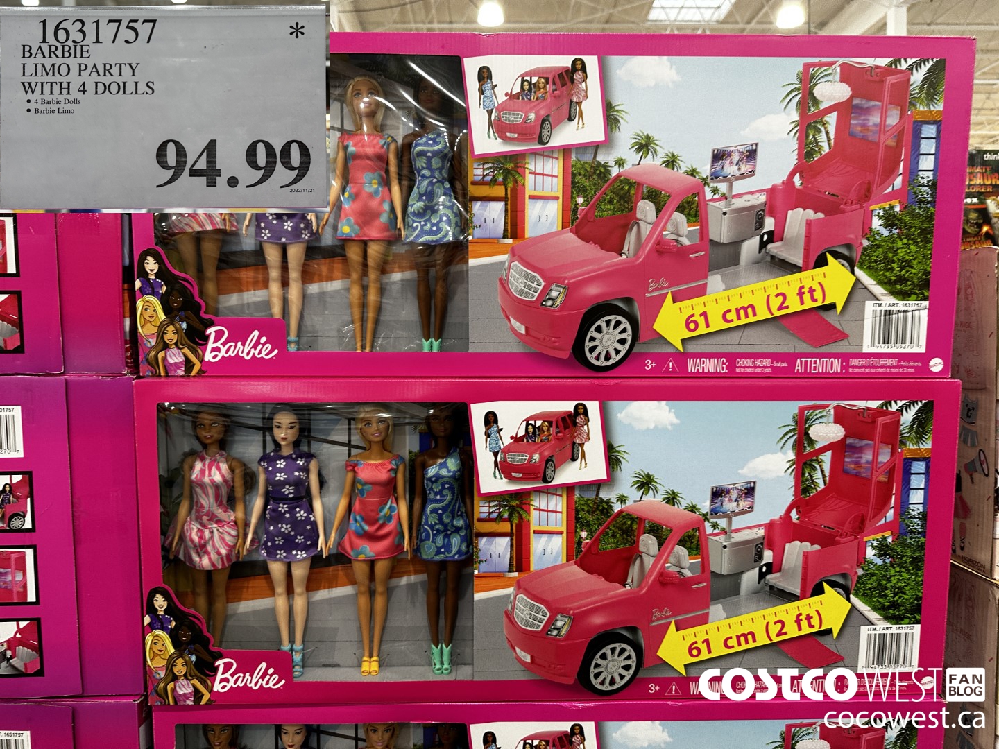 1631757 BARBIE LIMO PARTY WITH 4 DOLLS $94.99