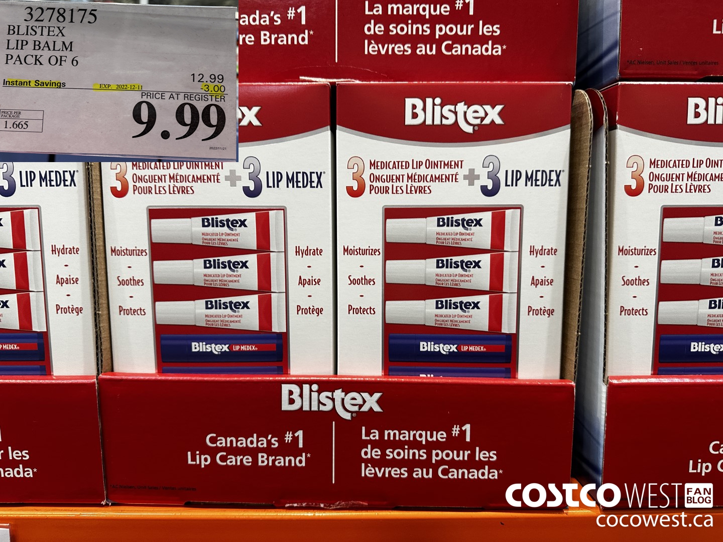 3278175 BLISTEX LIP BALM PACK OF 6 ($3.00 INSTANT SAVINGS EXPIRES ON 2022-12-11) $9.99