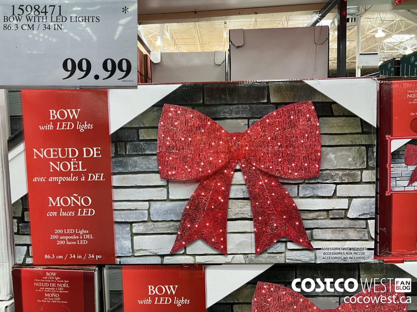 1598471 BOW WITH LED LIGHTS 86.3 CM / 34 IN $99.99