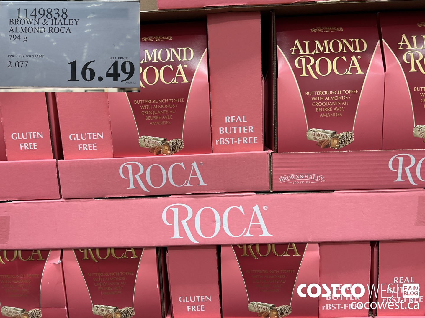 1149838 BROWN & HALEY ALMOND ROCA 794 G $16.49