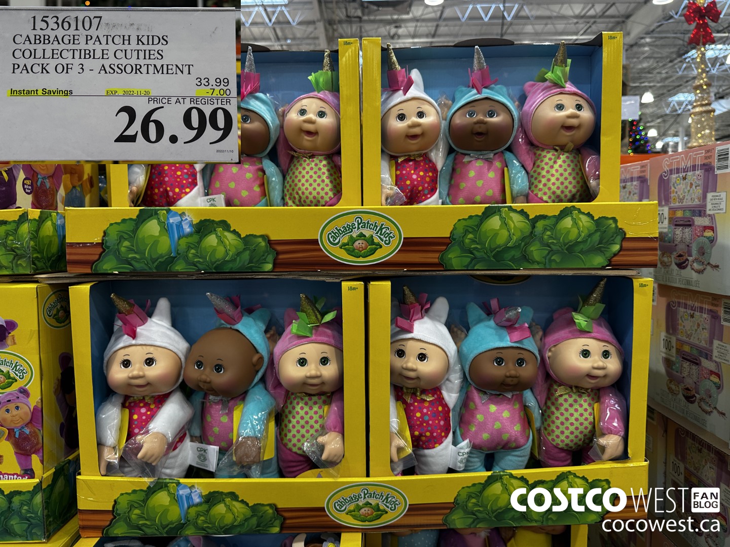 1536107 CABBAGE PATCH KIDS COLLECTIBLE CUTIES PACK OF 3 ASSORTMENT ($7.00 INSTANT SAVINGS EXPIRES ON 2022-11-20) $26.99