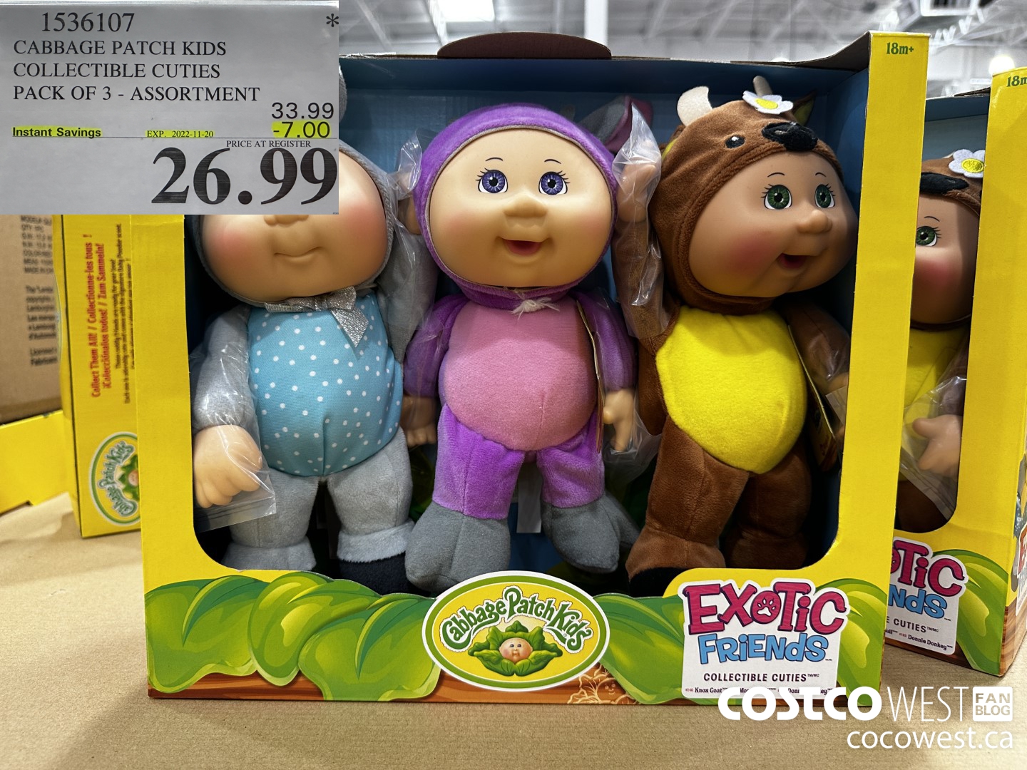 1536107 CABBAGE PATCH KIDS COLLECTIBLE CUTIES PACK OF 3 ASSORTMENT ($7.00 INSTANT SAVINGS EXPIRES ON 2022-11-20) $26.99