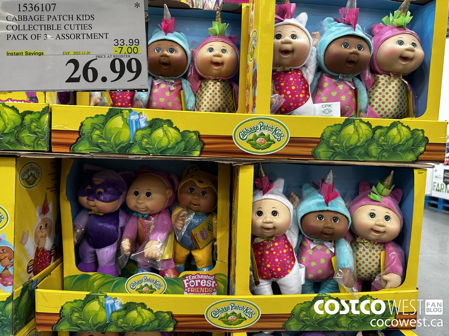 1536107 CABBAGE PATCH KIDS COLLECTIBLE CUTIES PACK OF 3 ASSORTMENT ($7.00 INSTANT SAVINGS EXPIRES ON 2022-11-20) $26.99