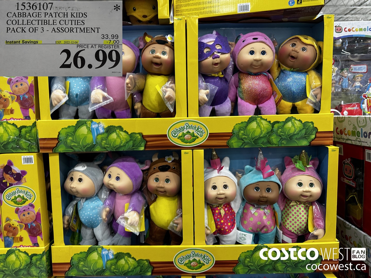1536107 CABBAGE PATCH KIDS COLLECTIBLE CUTIES PACK OF 3 ASSORTMENT ($7.00 INSTANT SAVINGS EXPIRES ON 2022-12-04) $26.99