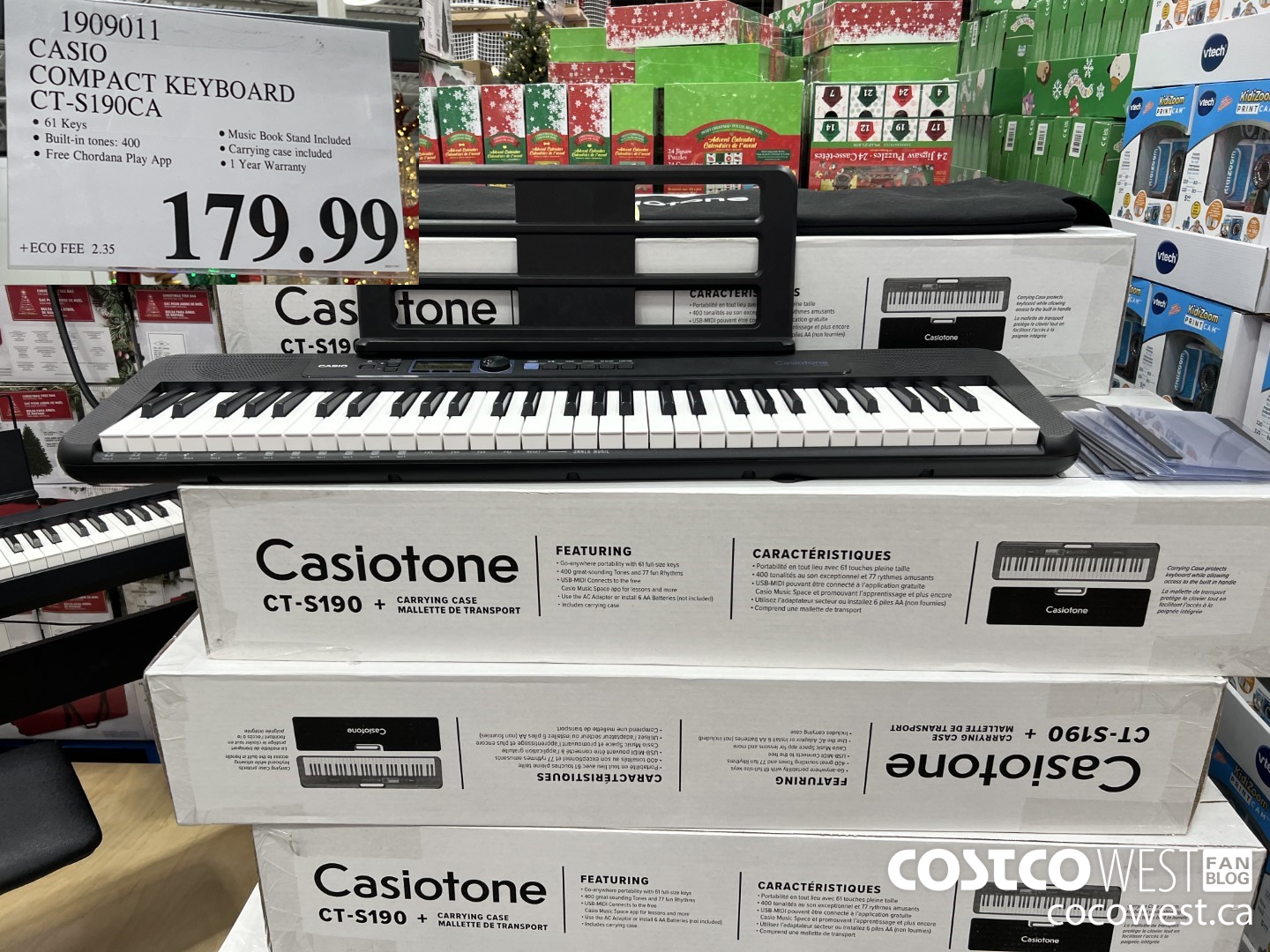 1909011 CASIO COMPACT KEYBOARD CT-S190CA $179.99