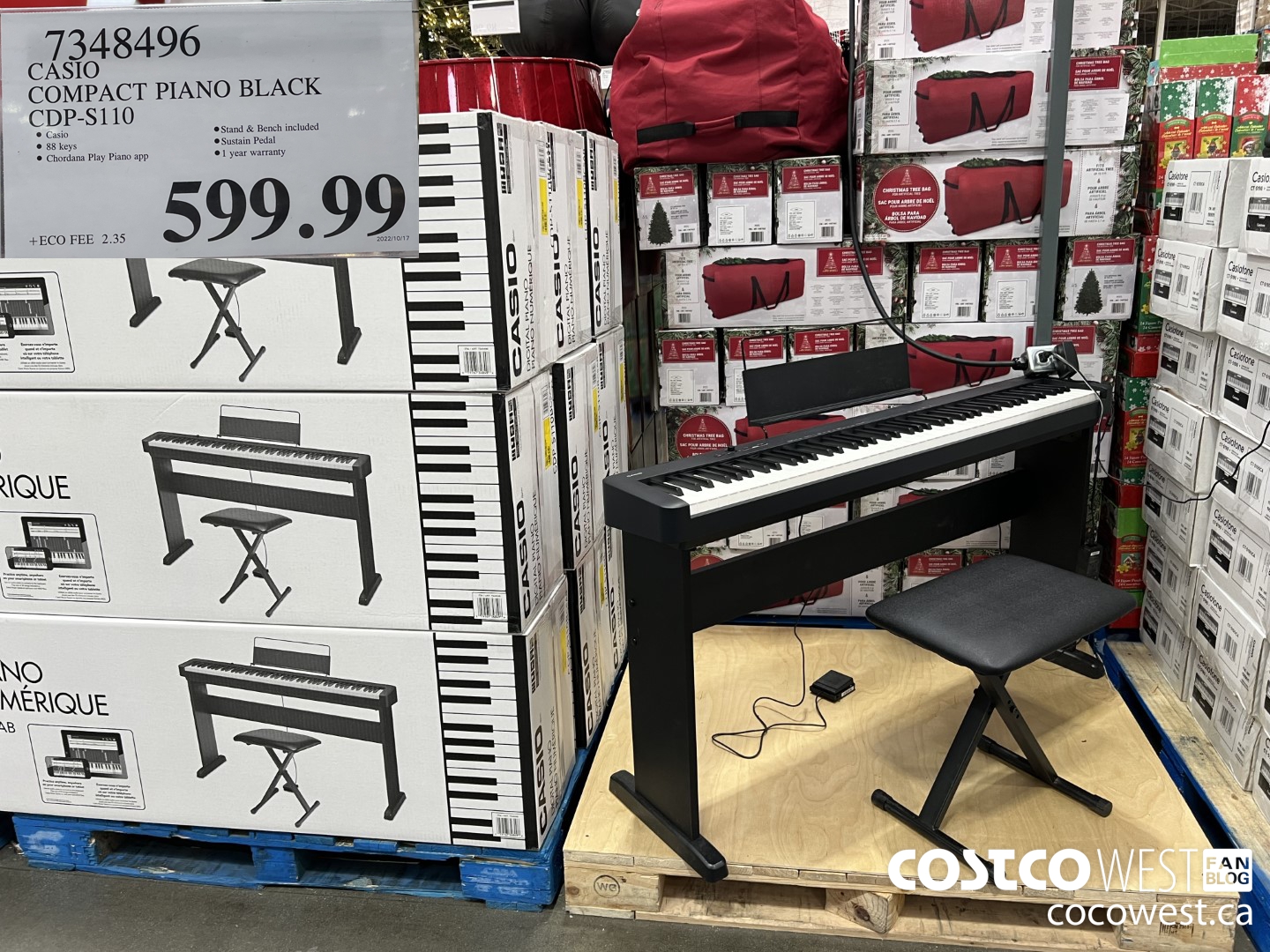 7348496 CASIO COMPACT PIANO BLACK CDP-S110 $599.99