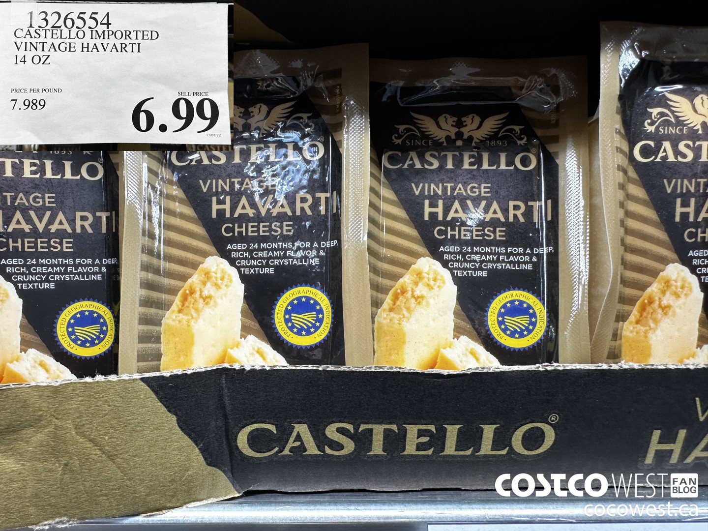 1326554 CASTELLO IMPORTED VINTAGE HAVARTI 14 OZ $6.99