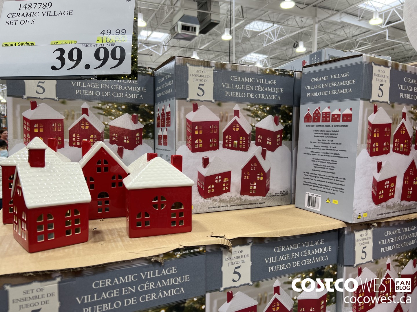 1487789 CERAMIC VILLAGE SET OF 5 ($10.00 INSTANT SAVINGS EXPIRES ON 2022-11-13) $39.99
