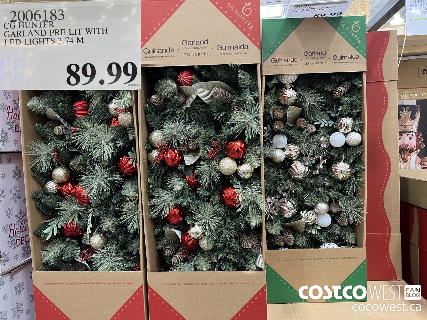 2006183 CG HUNTER GARLAND PRE-LIT WITH LED LIGHTS 2.74 M $89.99