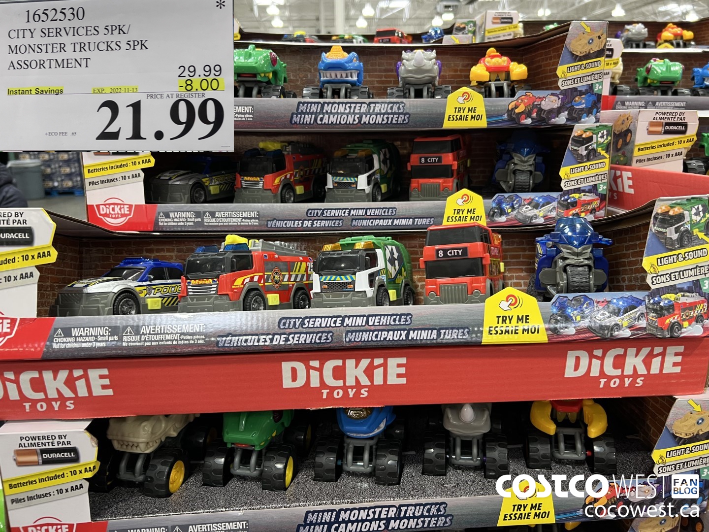 1652530 CITY SERVICES 5PK / MONSTER TRUCKS 5PK ASSORTMENT ($8.00 INSTANT SAVINGS EXPIRES ON 2022-11-13) $21.99