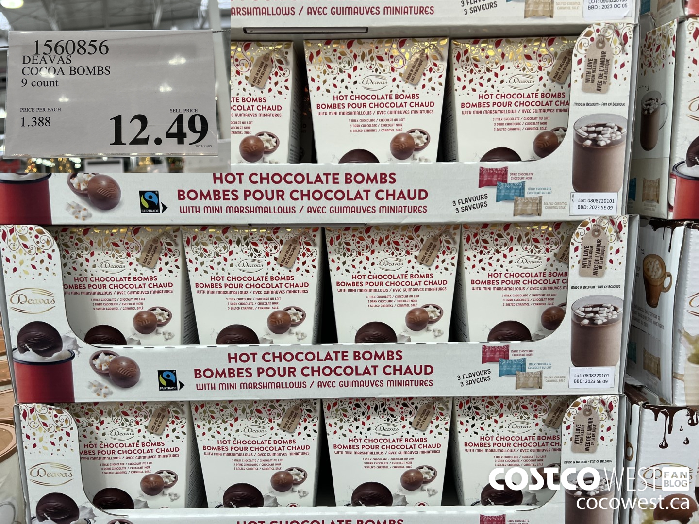 1560856 DEAVAS COCOA BOMBS 9 count $12.49