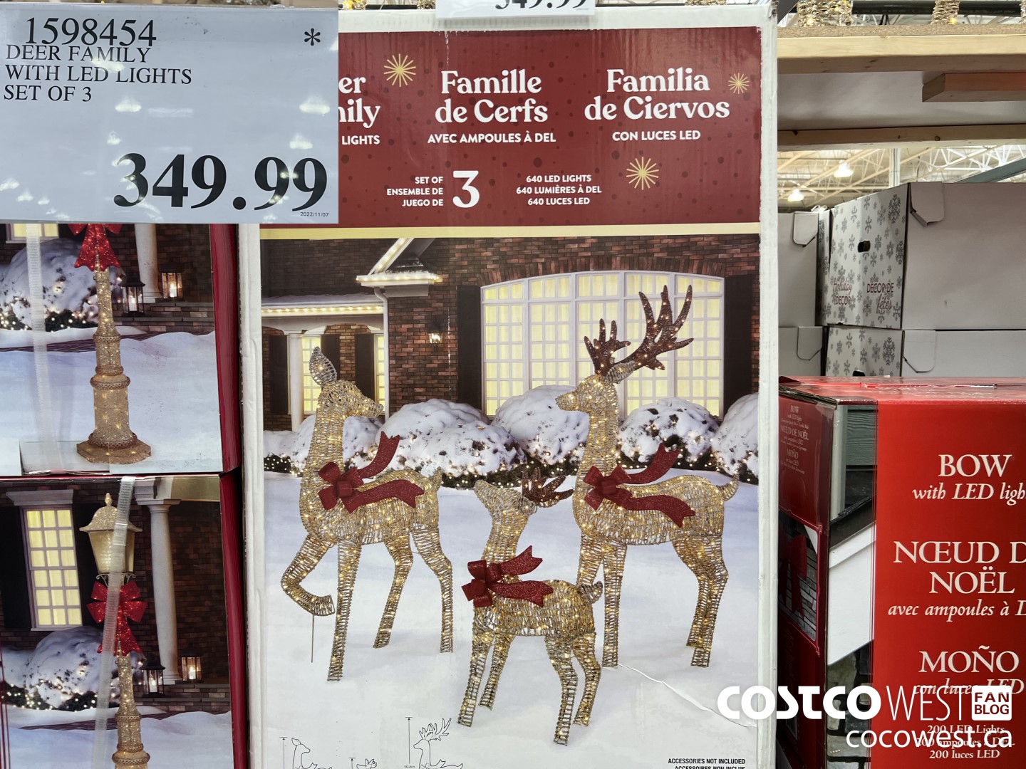 1598454 DEER FAMILY WITH LED LIGHTS SET OF 3 $349.99