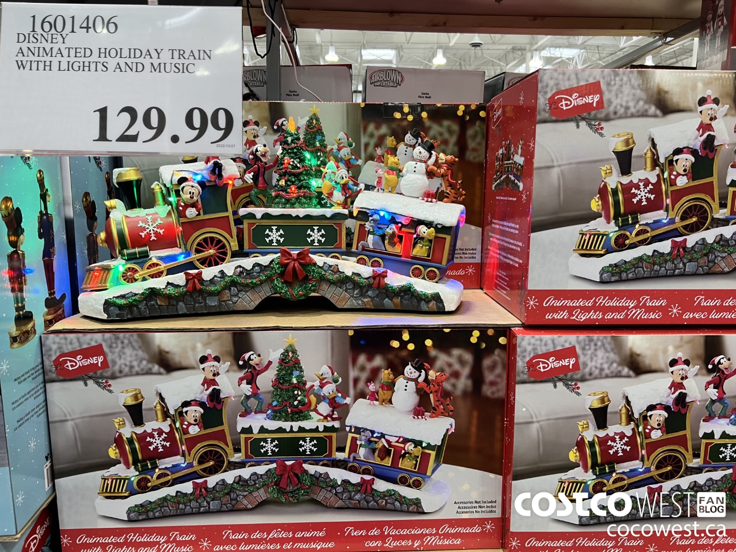 1601406 DISNEY ANIMATED HOLIDAY TRAIN WITH LIGHTS AND MUSIC $129.99