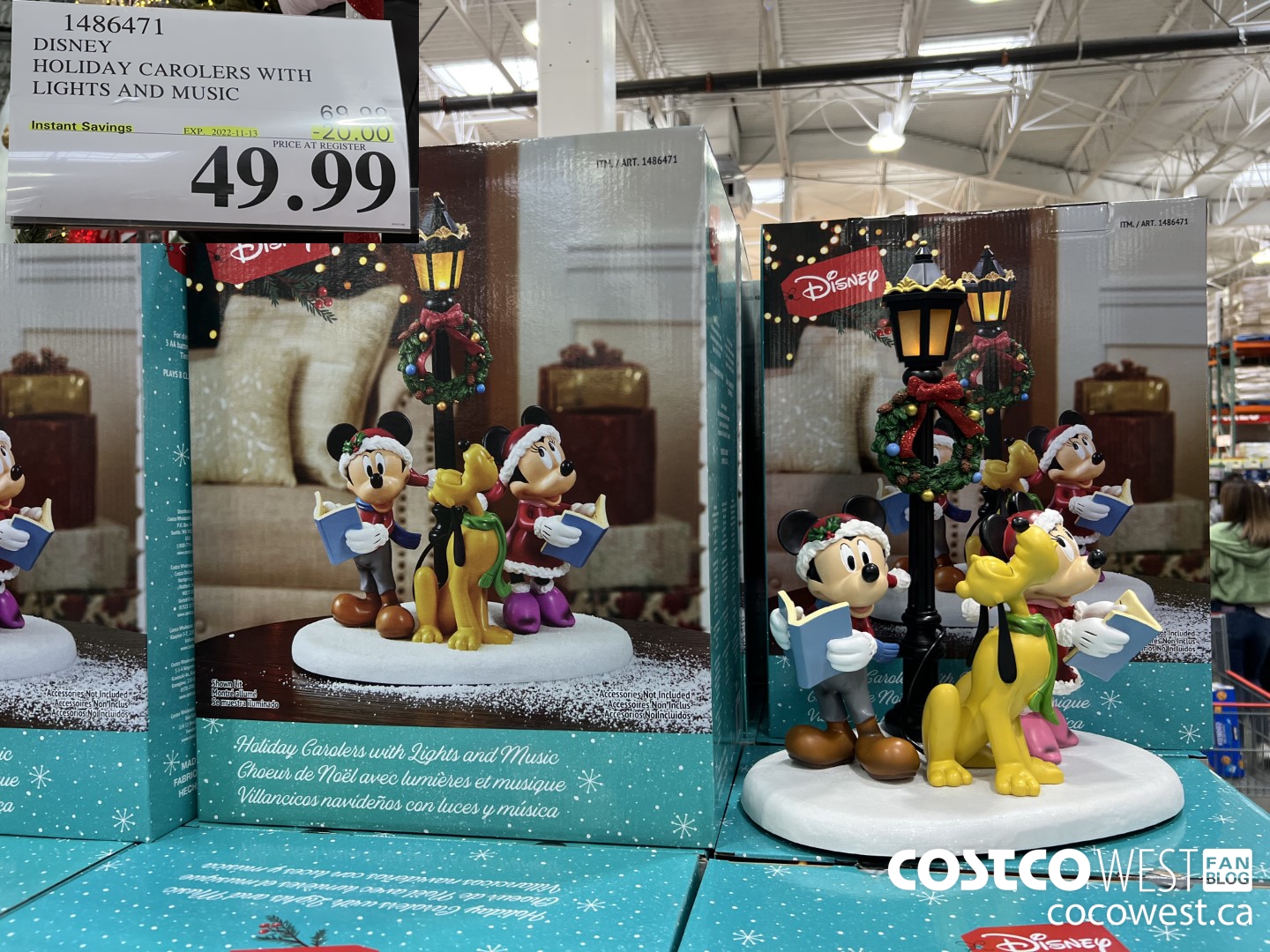 1486471 DISNEY HOLIDAY CAROLERS WITH LIGHTS AND MUSIC ($20.00 INSTANT SAVINGS EXPIRES ON 2022-11-13) $49.99