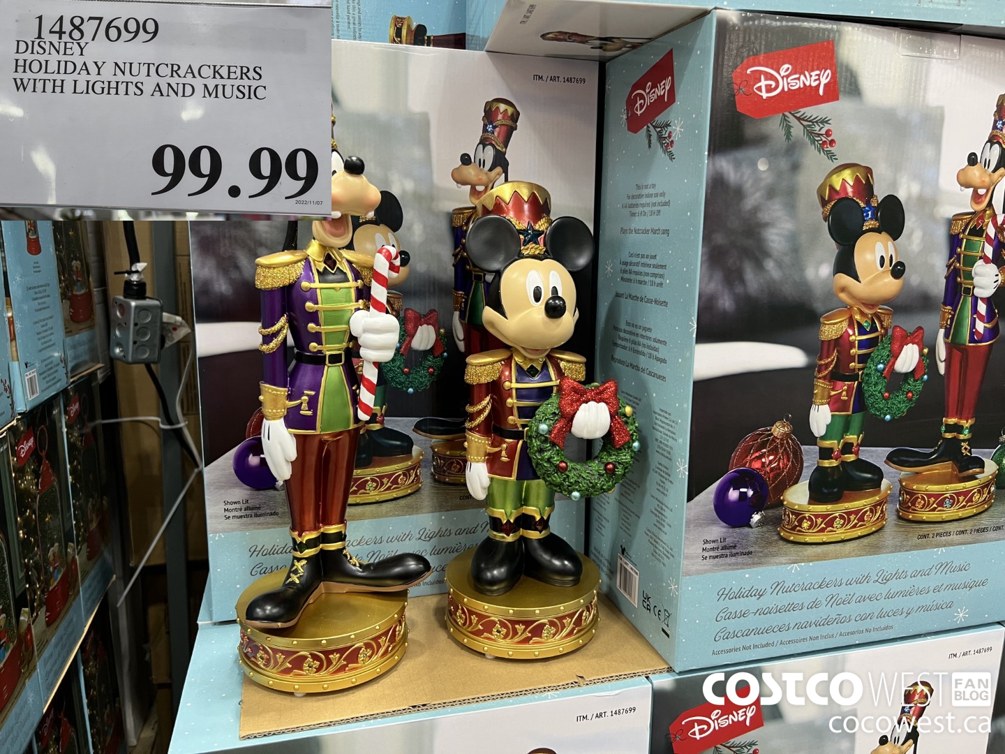 1487699 DISNEY HOLIDAY NUTCRACKERS WITH LIGHTS AND MUSIC $99.99