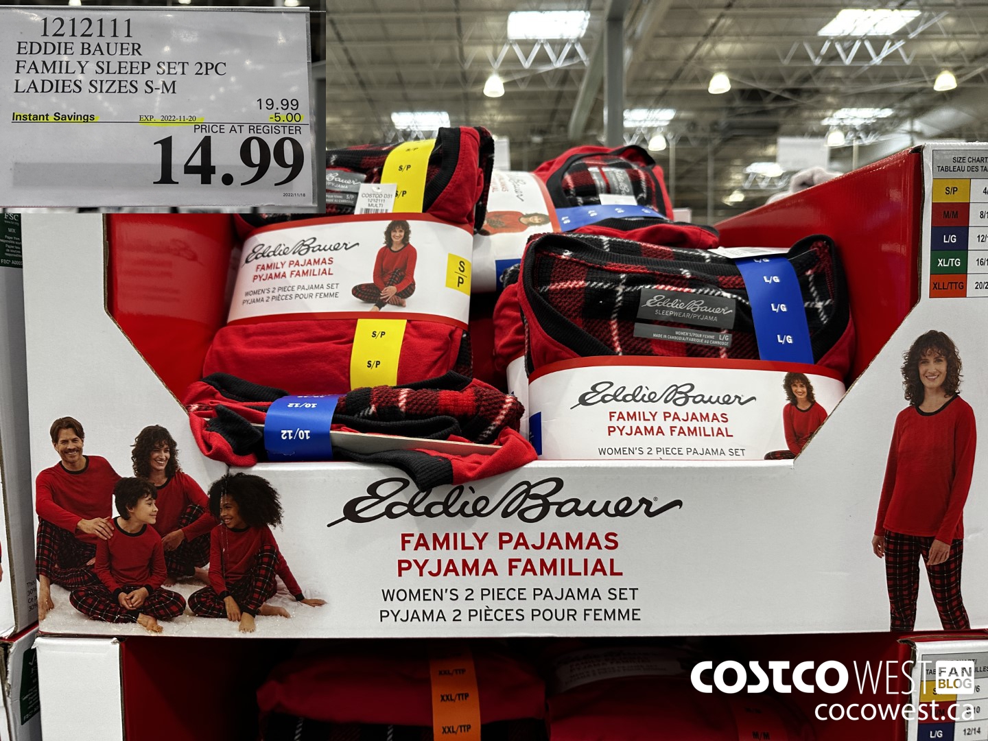 1212111 EDDIE BAUER FAMILY SLEEP SET 2PC LADIES SIZES S-M ($5.00 INSTANT SAVINGS EXPIRES ON 2022-11-20) $14.99