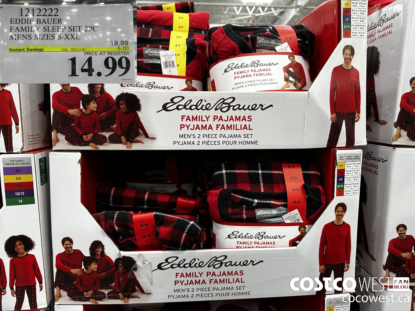 1212222 EDDIE BAUER FAMILY SLEEP SET 2PC MENS SIZES S-XXL ($5.00 INSTANT SAVINGS EXPIRES ON 2022-11-20) $14.99
