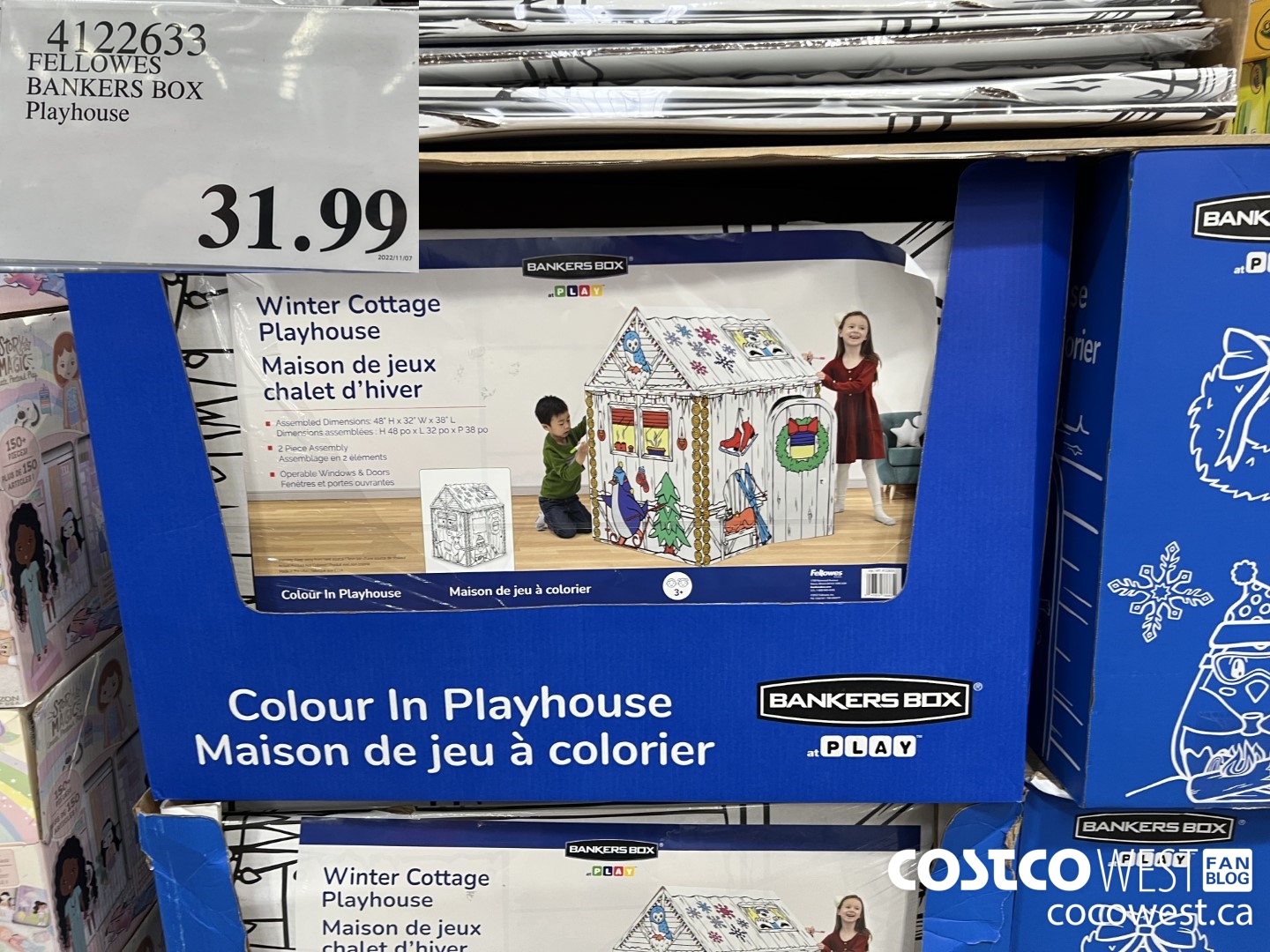 4122633 FELLOWES BANKERS BOX Playhouse  $31.99