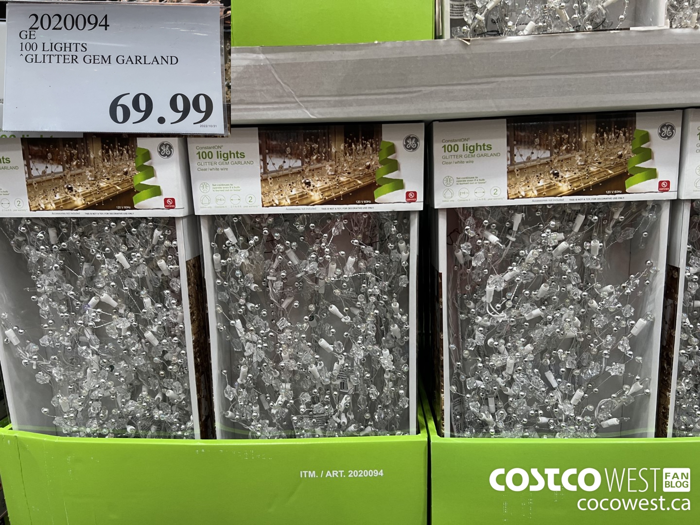2020094 GE 100 LIGHTS GLITTER GEM GARLAND  $69.99