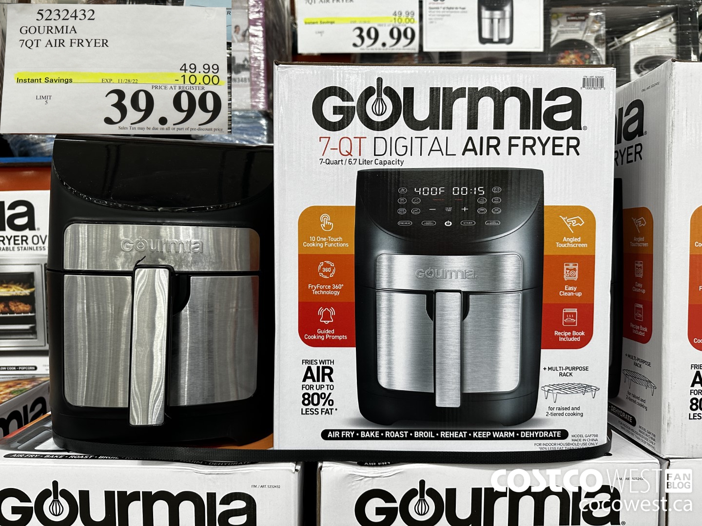 $39.99 Air Fryer [Gourmia 7 quart] @ Costco 