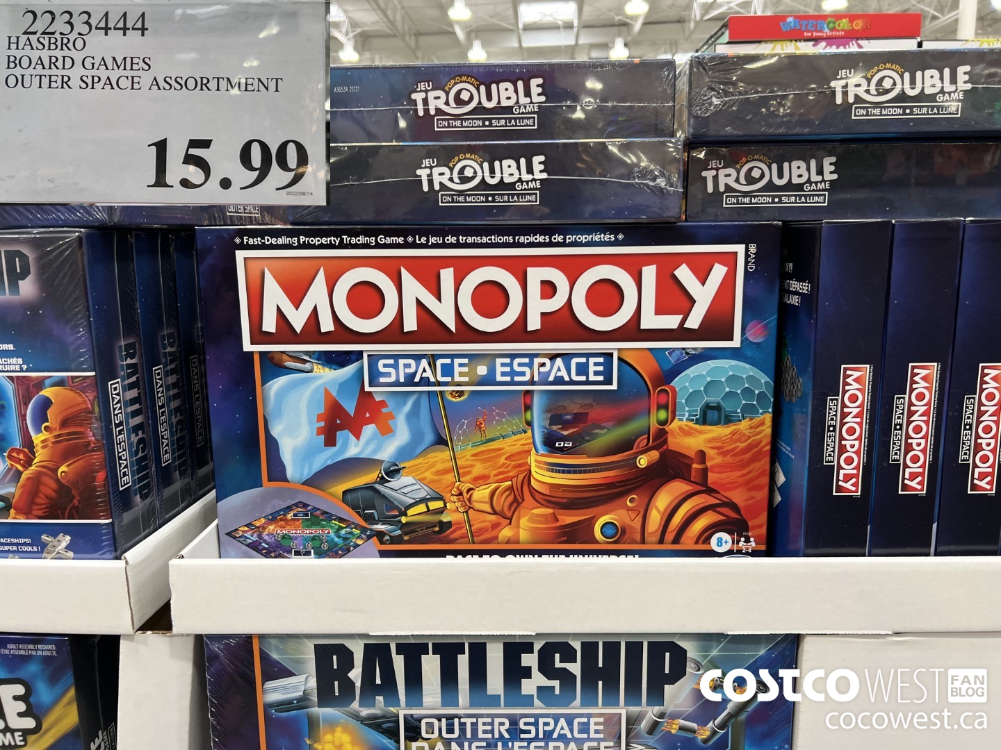 2233444 HASBRO BOARD GAMES OUTER SPACE ASSORTMENT $15.99