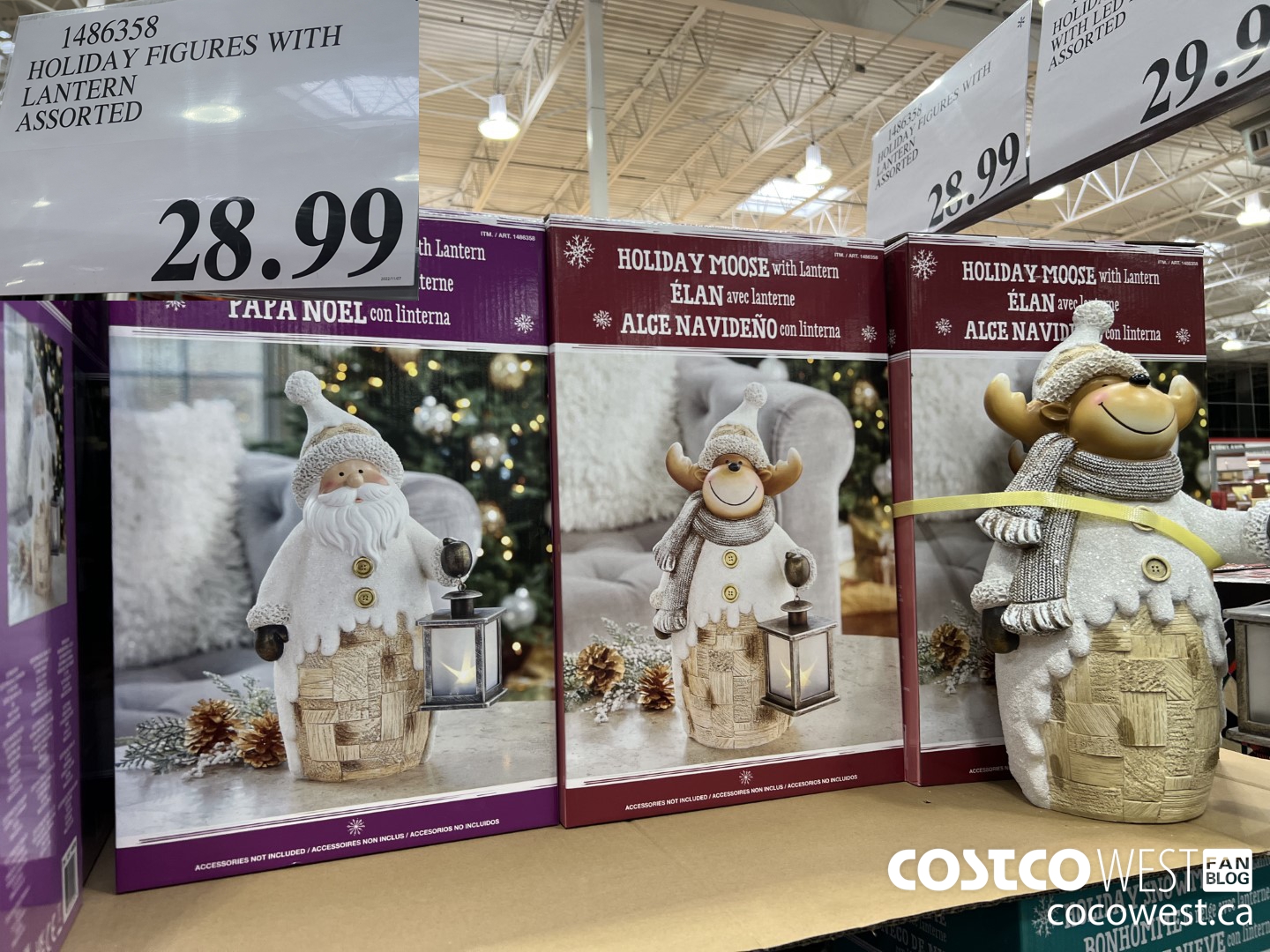 1486358 HOLIDAY FIGURES WITH LANTERN ASSORTED $28.99