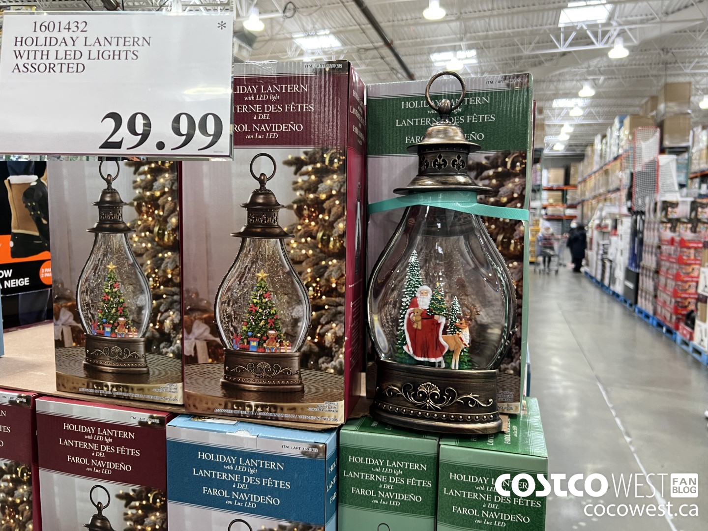 1601432 HOLIDAY LANTERN WITH LED LIGHTS ASSORTED  $29.99
