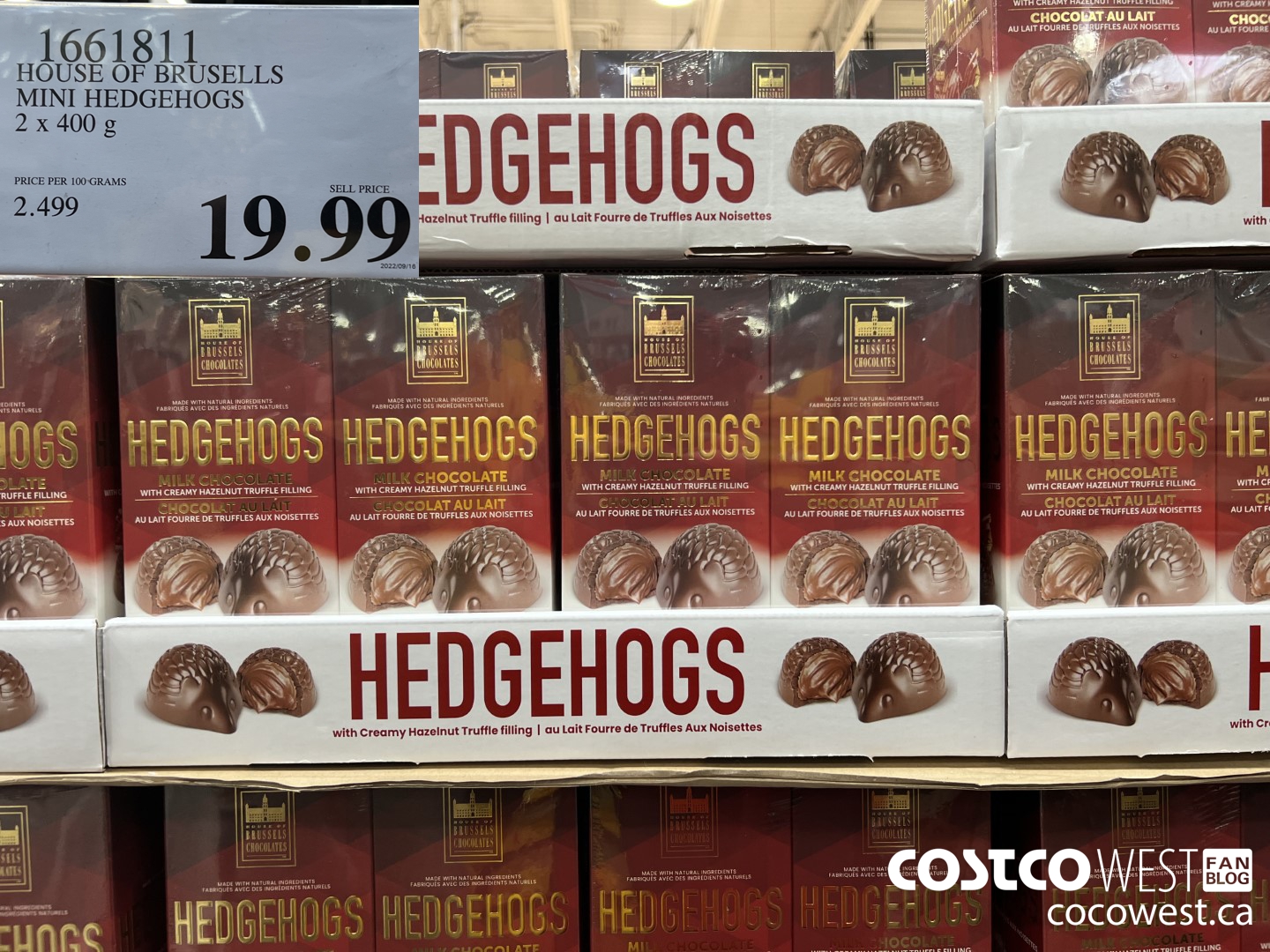 1661811 HOUSE OF BRUSELLS MINI HEDGEHOGS 2 X 400 G $19.99