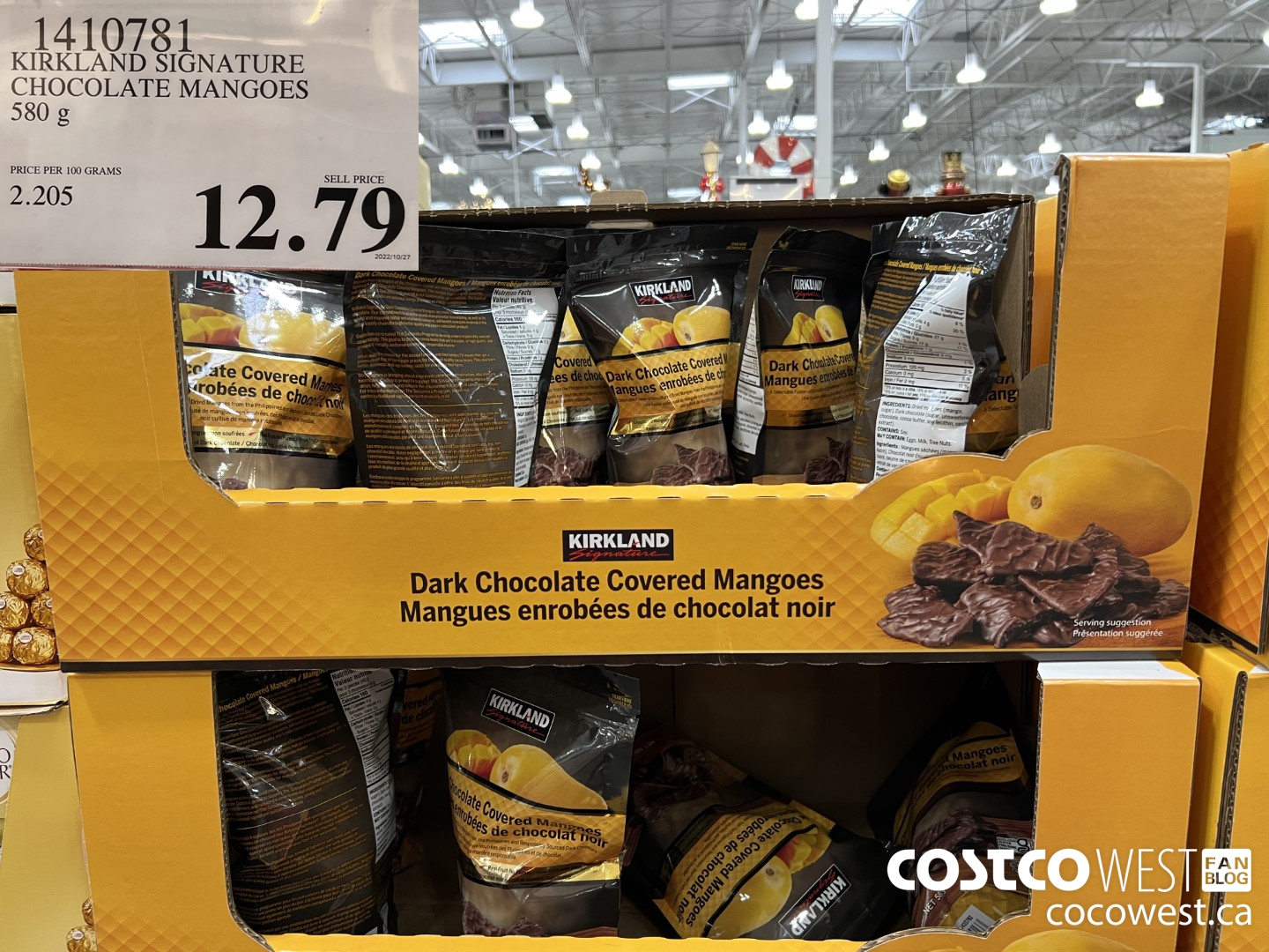 1410781 KIRKLAND SIGNATURE CHOCOLATE MANGOES 580 G $12.79