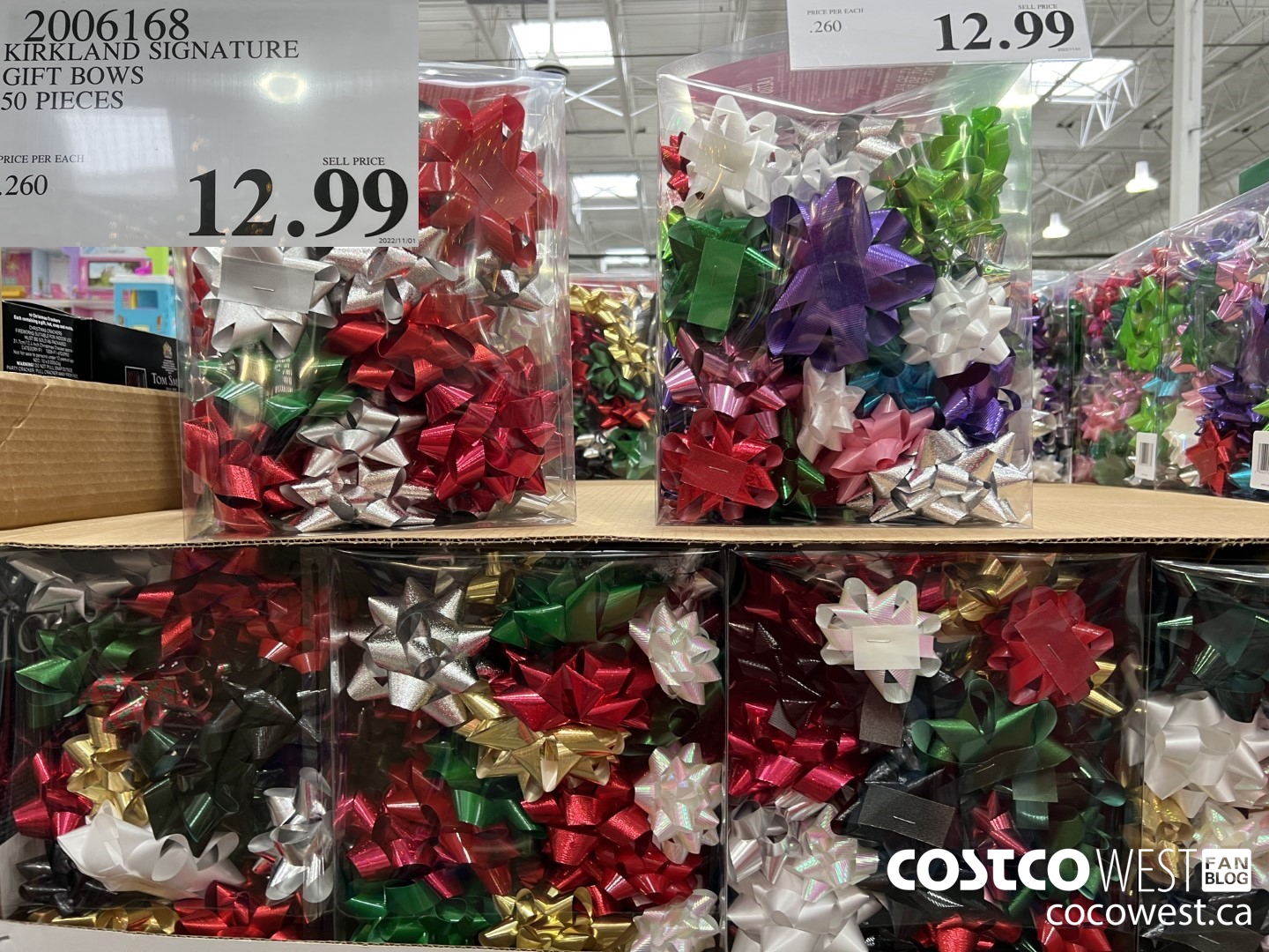 2006168 KIRKLAND SIGNATURE GIFT BOWS 50 PIECES $12.99