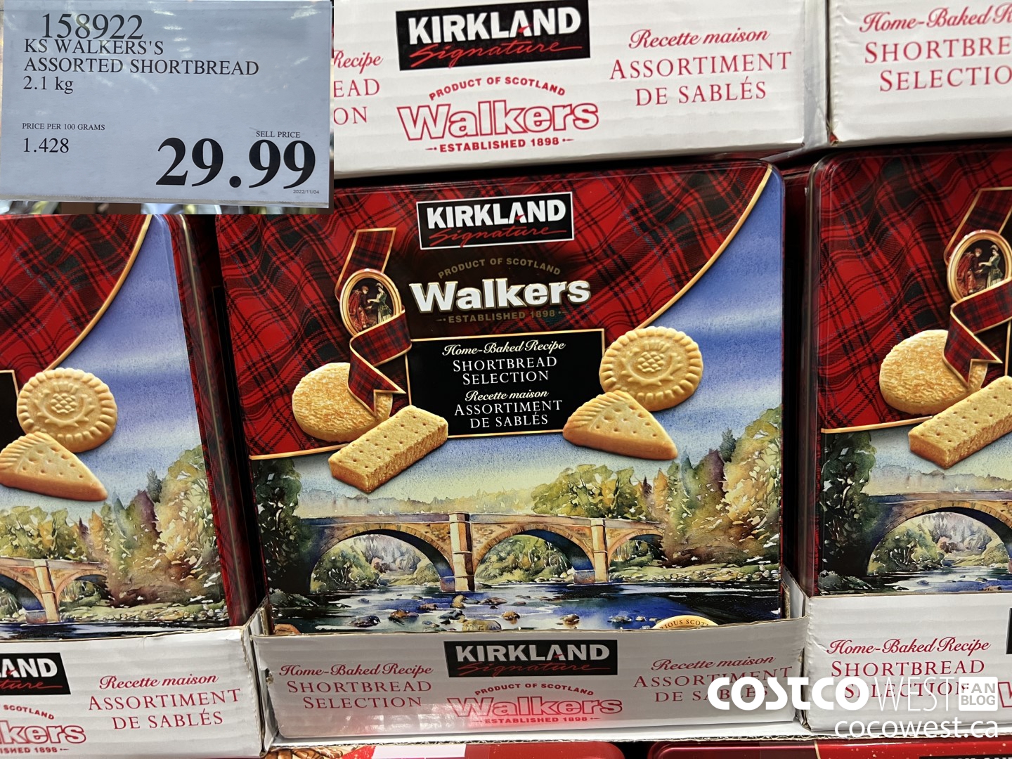 158922 KS WALKERS'S ASSORTED SHORTBREAD 2.1 KG $29.99