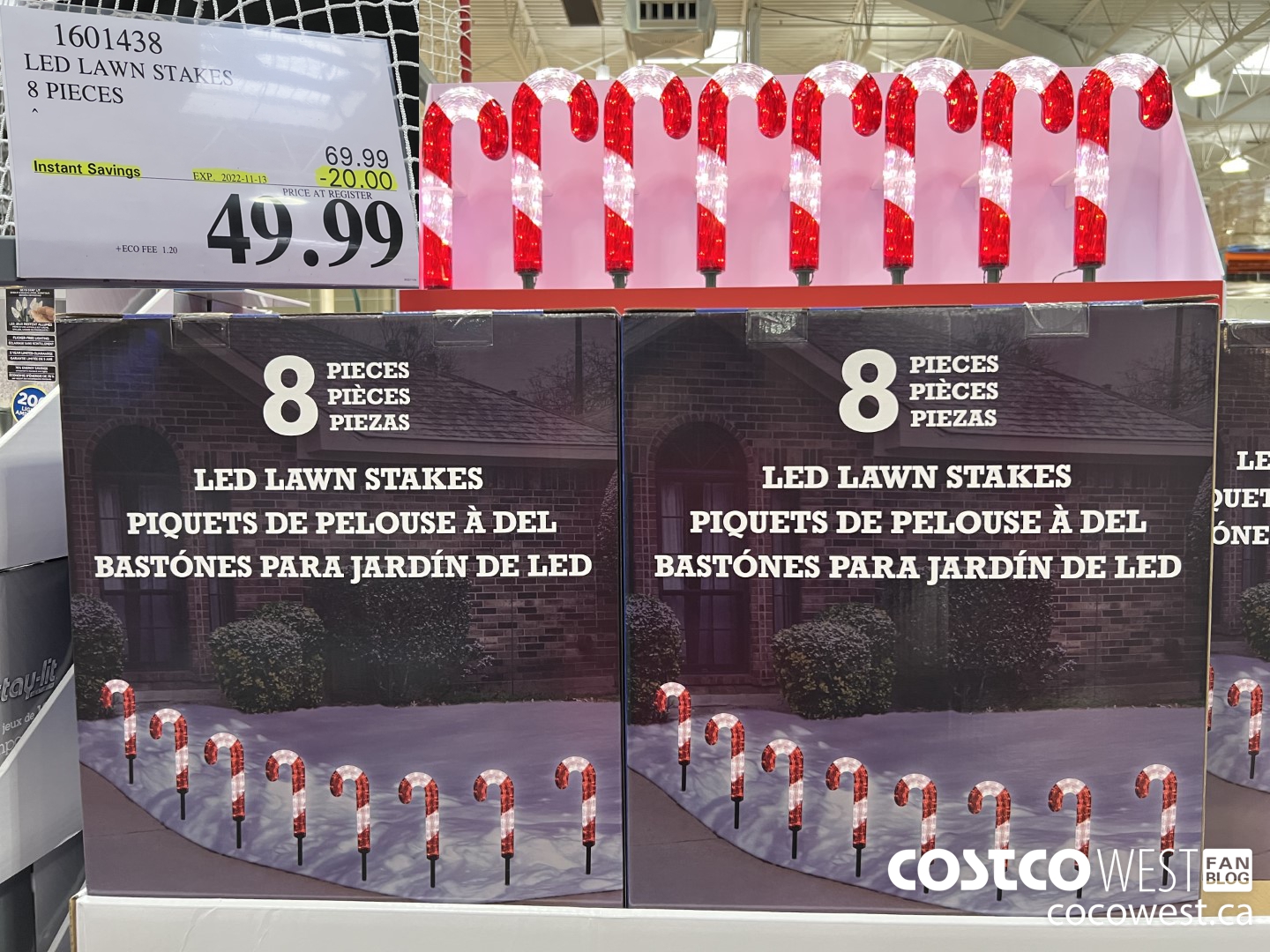 1601438 LED LAWN STAKES 8 PIECES ($20.00 INSTANT SAVINGS EXPIRES ON 2022-11-13) $49.99
