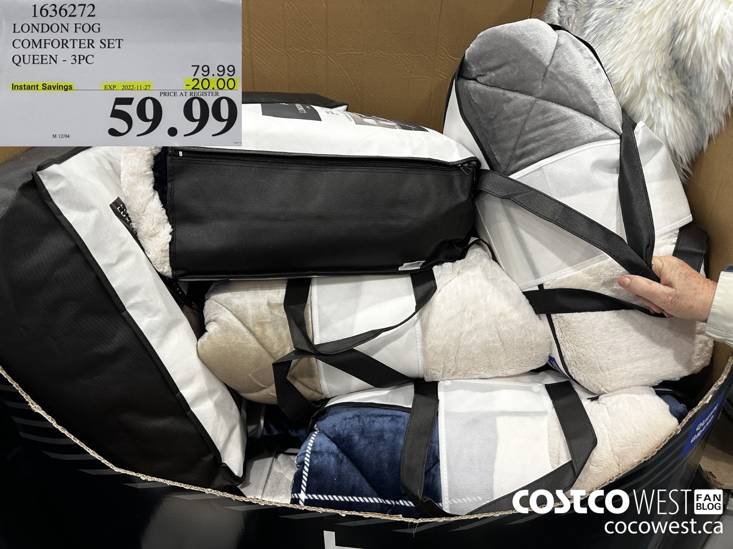 1636272 LONDON FOG COMFORTER SET QUEEN 3PC ($20.00 INSTANT SAVINGS EXPIRES ON 2022-11-27) $59.99