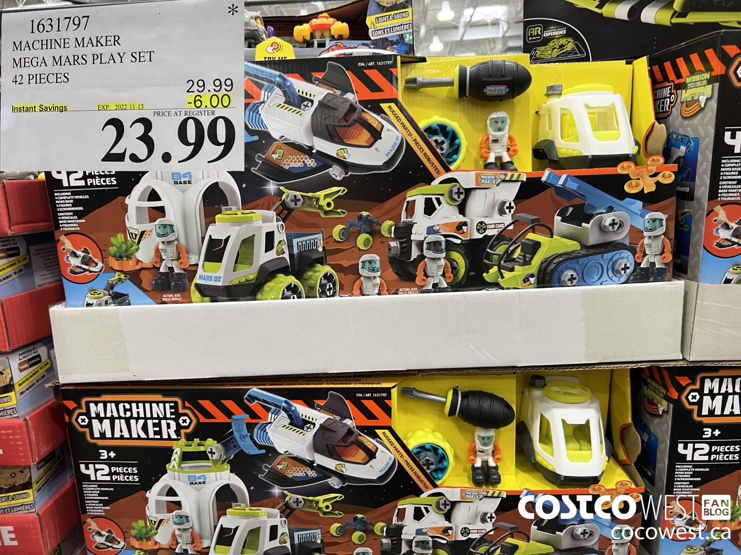 1631797 MACHINE MAKER MEGA MARS PLAY SET 42 PIECES  ($6.00 INSTANT SAVINGS EXPIRES ON 2022-11-13) $23.99